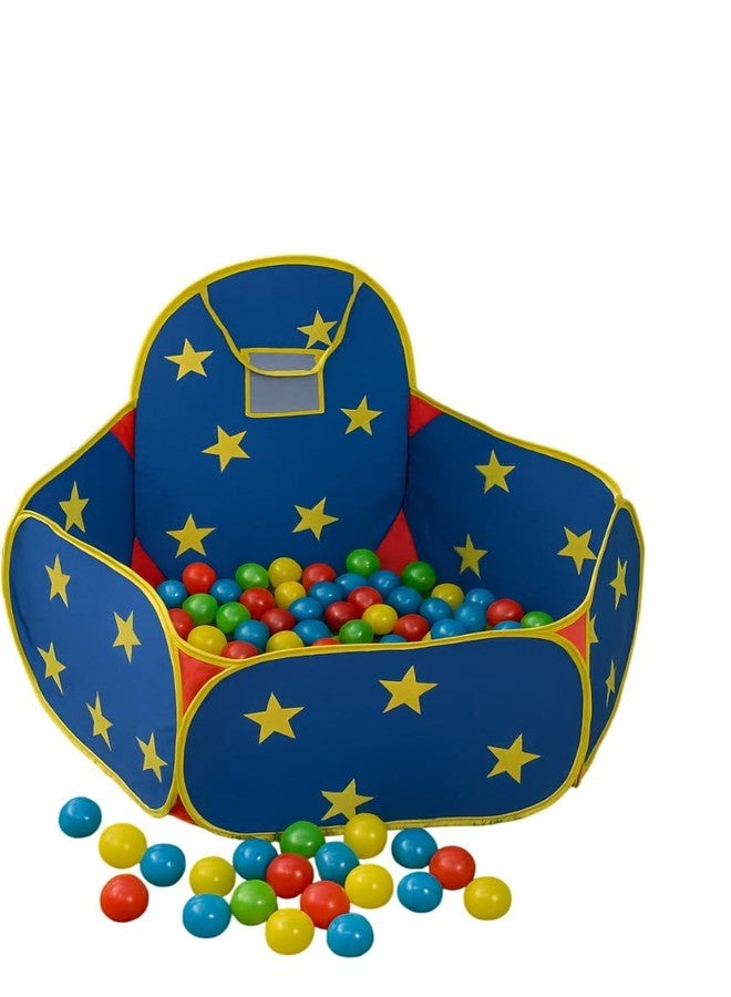 بيبي جو حوض كرات كرة السلة للأطفال من بيبي جو كيدز ستار، خيمة لعب للأطفال من عمر سنتين فما فوق، حوض كرات للأطفال، واسع، خفيف الوزن، محمول وسهل التركيب (30 كرة) - Image 1